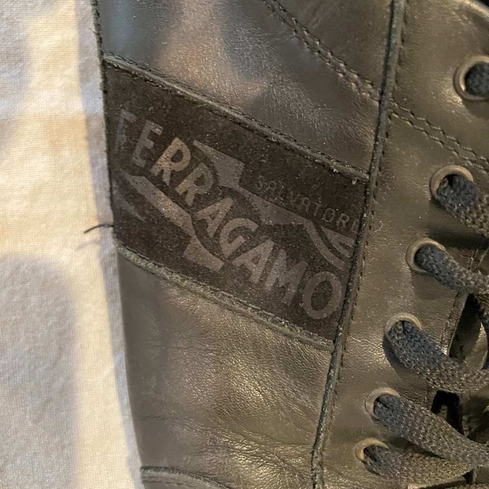 black salvatore ferragamo sneakers